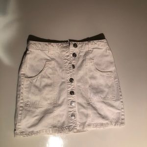 White denim skirt